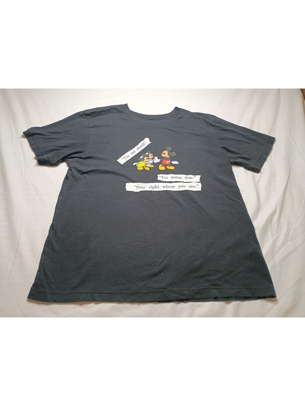 Uniqlo Disney Mickey Mouse Graphic T-Shirt Medium Black